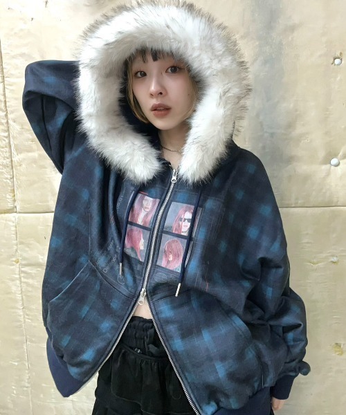 JEANASIS 25quee カコウプリントZIPパーカー 25quee】カコウプリントZIPパーカー/580779（パーカー）｜JEANASIS