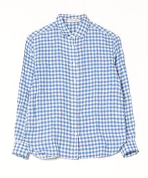 「MACPHEE」 長袖シャツ 36 ダークブルー レディース MACPHEE ライトオンスデニムクロップドシャツ 31-01135