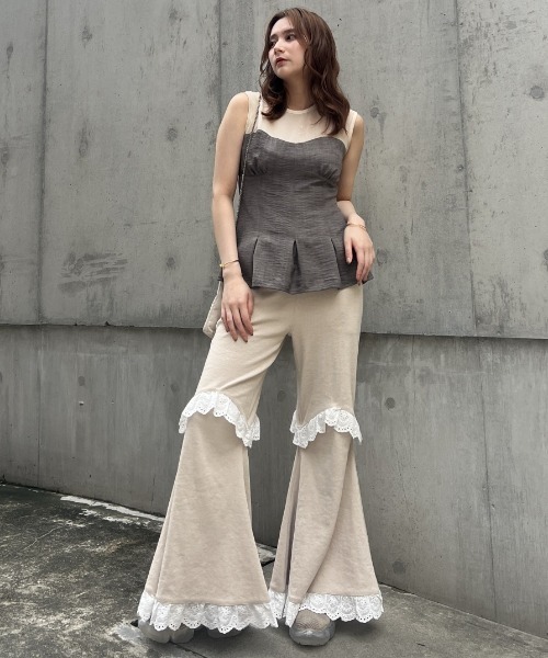 HONEY MI HONEY（ハニーミーハニー）の「flannel corset tops（シャツ/ブラウス・レディース・ベージュ/グレー/ブラック・FREE）」の14枚目の写真
