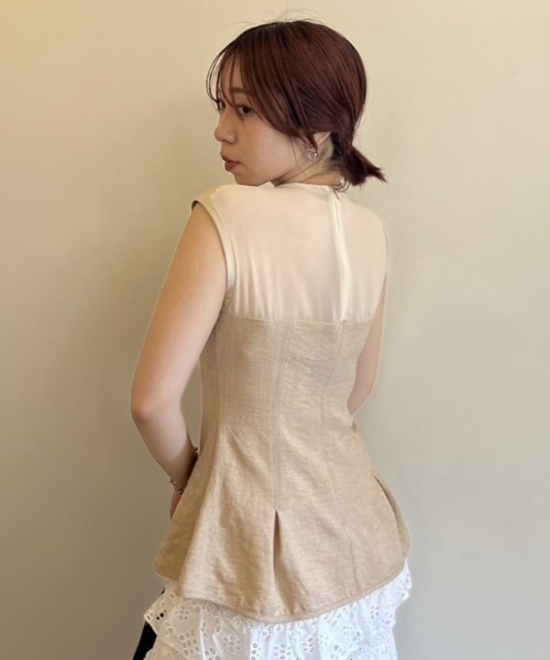 HONEY MI HONEY（ハニーミーハニー）の「flannel corset tops（シャツ/ブラウス・レディース・ベージュ/グレー/ブラック・FREE）」の16枚目の写真