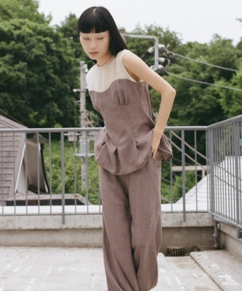 HONEY MI HONEY（ハニーミーハニー）の「flannel corset tops（シャツ/ブラウス・レディース・ベージュ/グレー/ブラック・FREE）」の6枚目の写真