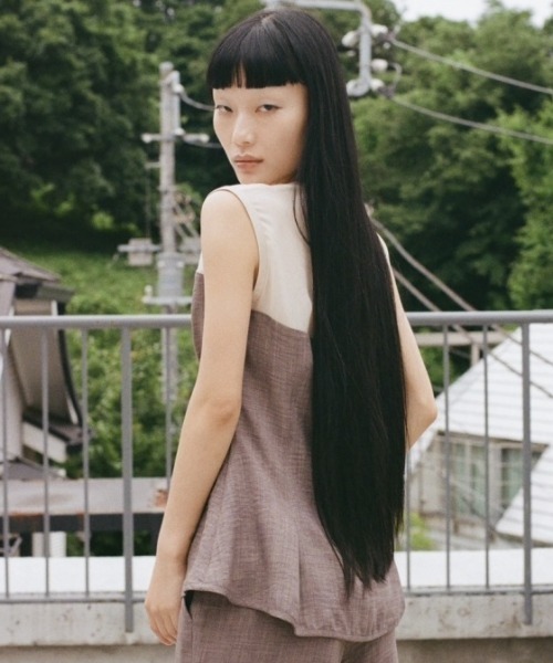 HONEY MI HONEY（ハニーミーハニー）の「flannel corset tops（シャツ/ブラウス・レディース・ベージュ/グレー/ブラック・FREE）」の7枚目の写真