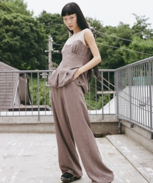 HONEY MI HONEY（ハニーミーハニー）の「flannel corset tops（シャツ/ブラウス・レディース・ベージュ/グレー/ブラック・FREE）」の8枚目の写真
