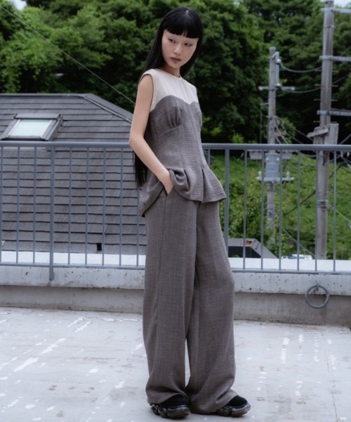HONEY MI HONEY（ハニーミーハニー）の「flannel corset tops（シャツ/ブラウス・レディース・ベージュ/グレー/ブラック・FREE）」の9枚目の写真