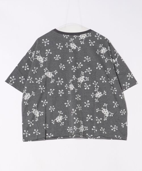 tシャツ (BD)「BARNDOOR」総柄 プリント ドルマンスリーブ Tシャツ レディース BD)【BARNDOOR】総柄 プリント ドルマンスリーブ Tシャツ（T