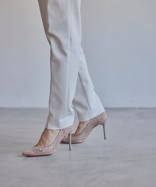 SEVEN TWELVE THIRTY(セヴントゥエルヴサーティー)の「スティレットヒール 柄チュールパンプス(パンプス・レディース・ブラック/グレイッシュベージュ/グリーン・22cm/22.5cm/23cm/23.5cm/24cm/24.5cm)」の13枚目の写真