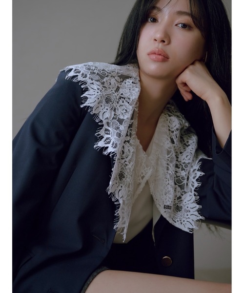 FRAY I.D(フレイアイディー)の「シングルテーラードジャケット(テーラードジャケット・レディース・ネイビー/チェック/キャメル・0/1)」の4枚目の写真