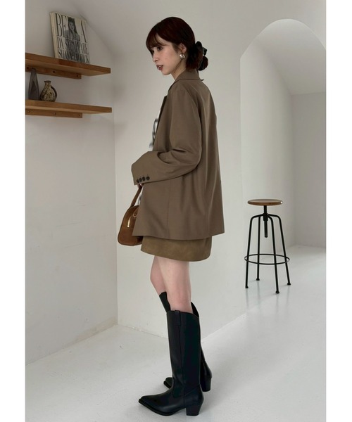 FRAY I.D(フレイアイディー)の「シングルテーラードジャケット(テーラードジャケット・レディース・ネイビー/チェック/キャメル・0/1)」の8枚目の写真