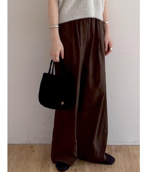 ROPE' PICNIC(ロペピクニック)の「キレイ目イージーワイドパンツ/UVカット(その他パンツ・レディース・ブラック/チャコールグレー/ベージュ系その他2/ダークブラウン・M/S/L)」の3枚目の写真