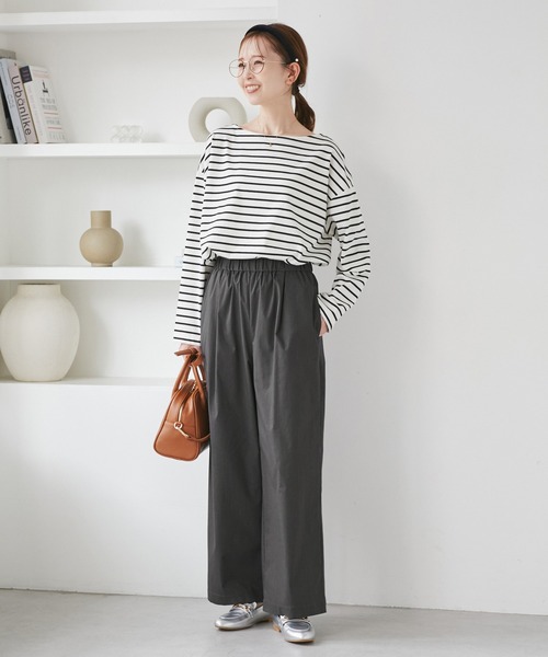 ROPE' PICNIC(ロペピクニック)の「キレイ目イージーワイドパンツ/UVカット(その他パンツ・レディース・ブラック/チャコールグレー/ベージュ系その他2/ダークブラウン・M/S/L)」の17枚目の写真