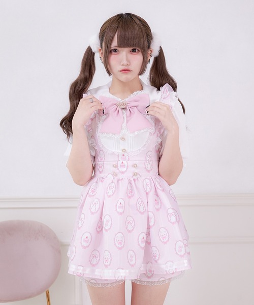 Pal elfy 姫リボンコンビネゾン ピンク 量産型 セットアップ セール】姫リボンコンビネゾン（ワンピース）｜Pal elfy（パル