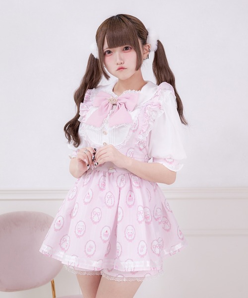 Pal elfy(パルエルフィー)の「姫リボンコンビネゾン(ワンピース・レディース・ブラック/ピンク・LARGE/フリー)」の14枚目の写真