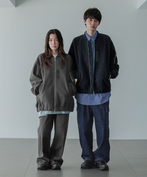 LOWRYS FARM（ローリーズファーム）の「【LFM(U)】WフェイスＭＡ－１　494446（MA-1・メンズ・ネイビー/チャコールグレー・MEDIUM/LARGE）」の3枚目の写真