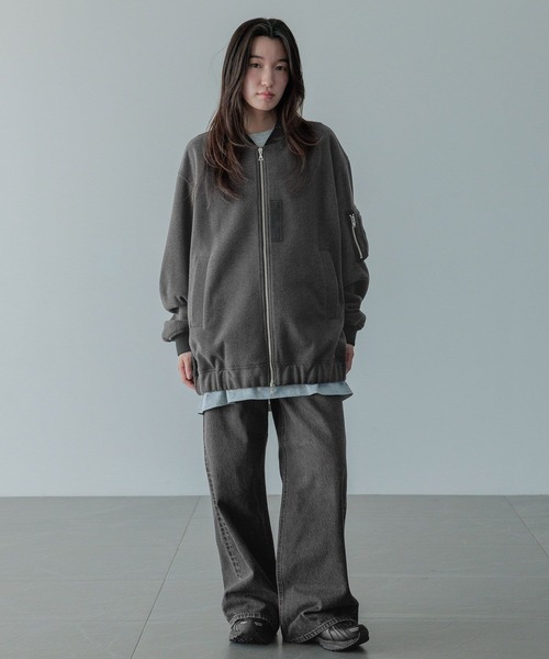 LOWRYS FARM（ローリーズファーム）の「【LFM(U)】WフェイスＭＡ－１　494446（MA-1・メンズ・ネイビー/チャコールグレー・MEDIUM/LARGE）」の4枚目の写真