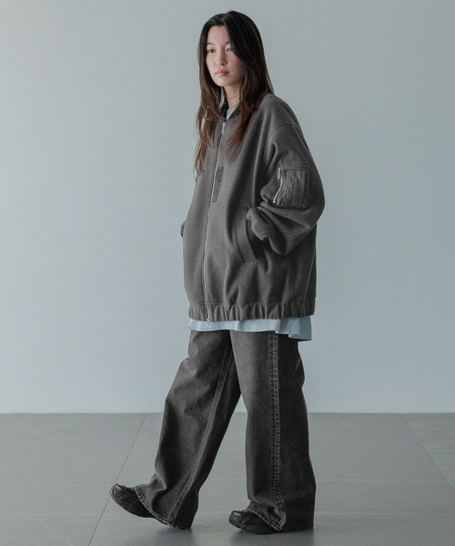 LOWRYS FARM（ローリーズファーム）の「【LFM(U)】WフェイスＭＡ－１　494446（MA-1・メンズ・ネイビー/チャコールグレー・MEDIUM/LARGE）」の5枚目の写真