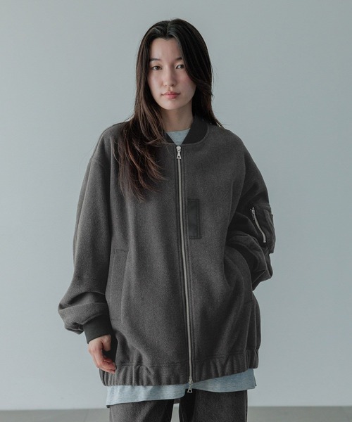 LOWRYS FARM（ローリーズファーム）の「【LFM(U)】WフェイスＭＡ－１　494446（MA-1・メンズ・ネイビー/チャコールグレー・MEDIUM/LARGE）」の6枚目の写真