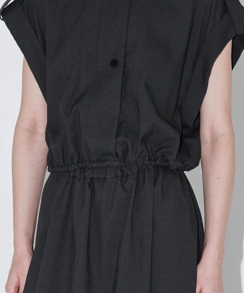 THE TOKYO(ザトウキョウ)の「【THE TOKYO/ザトウキョウ】Stand Collar Weist Gather Blouse/スタンドカラーウエストギャザーブラウス/SET UP(セットアップ)(シャツ/ブラウス・レディース・ライトベージュ/チャコールグレー・FREE)」の8枚目の写真