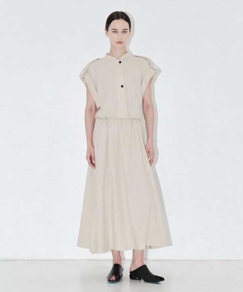 THE TOKYO(ザトウキョウ)の「【THE TOKYO/ザトウキョウ】Stand Collar Weist Gather Blouse/スタンドカラーウエストギャザーブラウス/SET UP(セットアップ)(シャツ/ブラウス・レディース・ライトベージュ/チャコールグレー・FREE)」の10枚目の写真