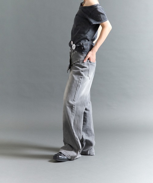FTW(エフティダブリュー)の「EYELET BELT DENIM(デニムパンツ・レディース・LT.GRY/Black/LT.Blue・MEDIUM/SMALL)」の16枚目の写真