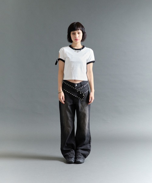 FTW(エフティダブリュー)の「EYELET BELT DENIM(デニムパンツ・レディース・LT.GRY/Black/LT.Blue・MEDIUM/SMALL)」の10枚目の写真