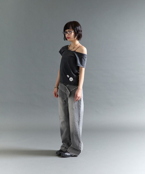 FTW(エフティダブリュー)の「EYELET BELT DENIM(デニムパンツ・レディース・LT.GRY/Black/LT.Blue・MEDIUM/SMALL)」の19枚目の写真