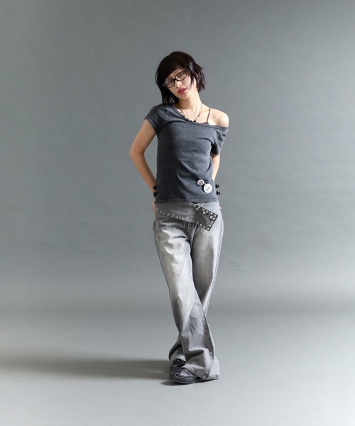 FTW(エフティダブリュー)の「EYELET BELT DENIM(デニムパンツ・レディース・LT.GRY/Black/LT.Blue・MEDIUM/SMALL)」の18枚目の写真