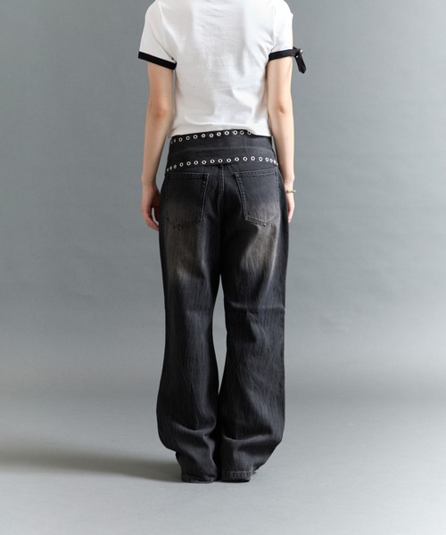 FTW(エフティダブリュー)の「EYELET BELT DENIM(デニムパンツ・レディース・LT.GRY/Black/LT.Blue・MEDIUM/SMALL)」の7枚目の写真