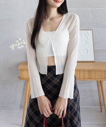 clear | シアーメロウニットカーディガン[オフィスカジュアル 着回し抜群 大人]≪AW新作≫(カーディガン/ボレロ)