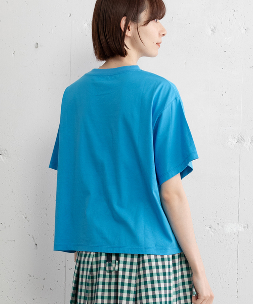 POU DOU DOU（プードゥドゥ）の「uniビッグロゴTシャツ（Tシャツ/カットソー・レディース・ダークグレー/キナリ/ライトブルー・M）」の19枚目の写真