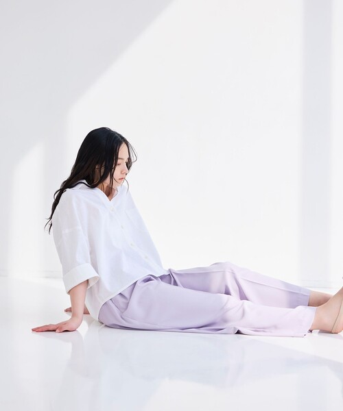BIANCA(ビアンカ)の「【デイリーユース】コットンリネンスキッパーシャツ(シャツ/ブラウス・レディース・オフホワイト/ブルー/ピンク・38)」の12枚目の写真