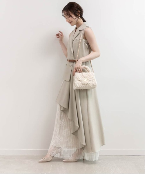 RANDA（ランダ）の「2WAY モノグラムショルダーファーバッグ（ショルダーバッグ・レディース・グレー/ベージュ/ピンク/アイボリー・FREE）」の9枚目の写真