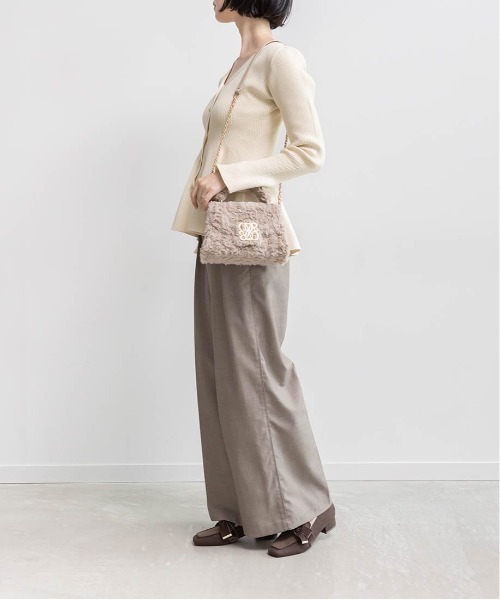 RANDA（ランダ）の「2WAY モノグラムショルダーファーバッグ（ショルダーバッグ・レディース・グレー/ベージュ/ピンク/アイボリー・FREE）」の13枚目の写真