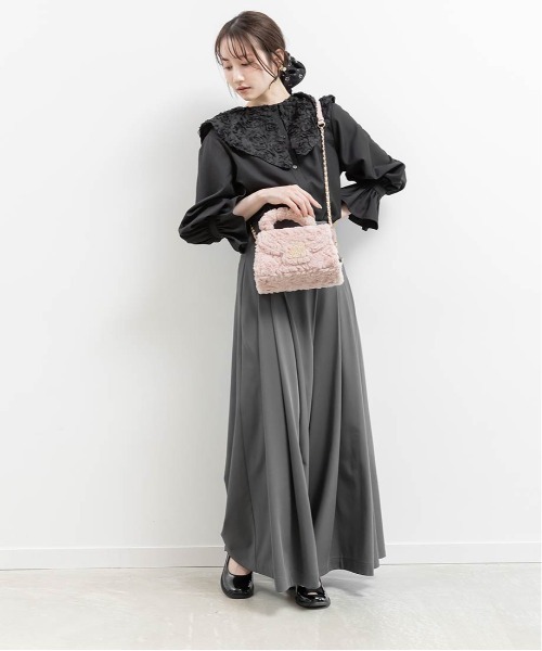 RANDA（ランダ）の「2WAY モノグラムショルダーファーバッグ（ショルダーバッグ・レディース・グレー/ベージュ/ピンク/アイボリー・FREE）」の17枚目の写真