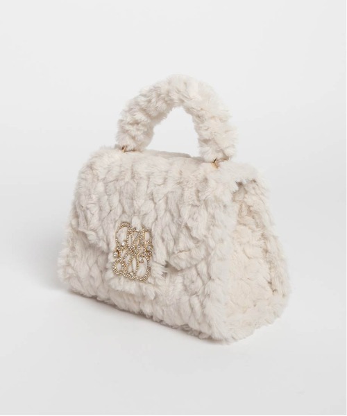 RANDA（ランダ）の「2WAY モノグラムショルダーファーバッグ（ショルダーバッグ・レディース・グレー/ベージュ/ピンク/アイボリー・FREE）」の22枚目の写真