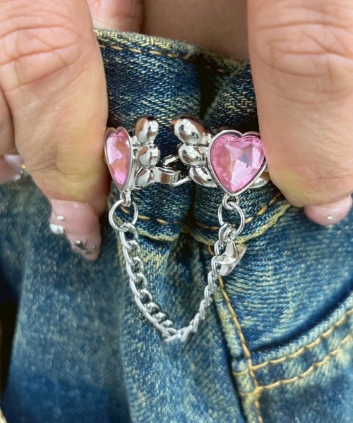 WEGO(ウィゴー)の「WEGO/チェーン付きウエスト調節クリップ(ベルト・レディース・その他1・FREE)」の2枚目の写真