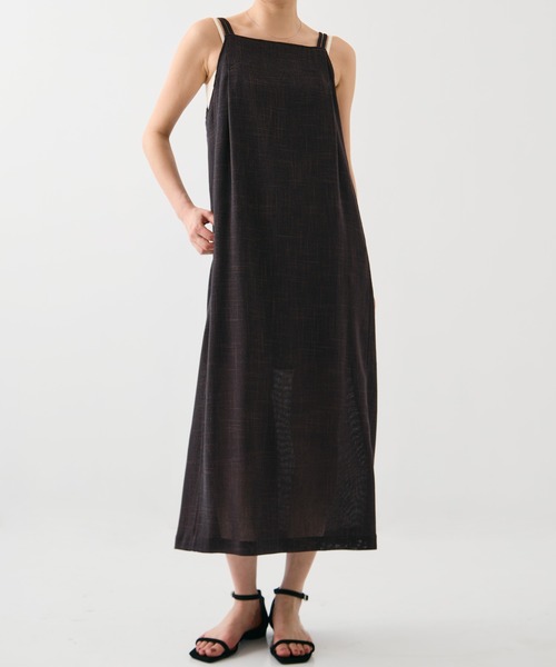 PUBLIC TOKYO(パブリックトウキョウ)の「【完売間近】カラミメッシュキャミワンピ(ワンピース・レディース・ブラック/ブラウン・1/2)」の12枚目の写真