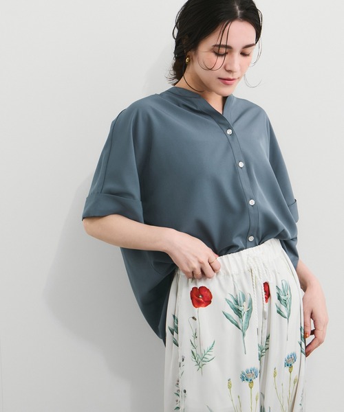LE CERCLE par rope'(ルセルクルパーロペ)の「スキッパードルマンブラウス(シャツ/ブラウス・レディース・ピンク/ブラウン/ホワイト/ブルー系その他3/ブルー系その他4・FREE)」の3枚目の写真
