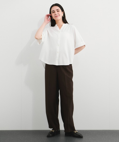LE CERCLE par rope'(ルセルクルパーロペ)の「スキッパードルマンブラウス(シャツ/ブラウス・レディース・ピンク/ブラウン/ホワイト/ブルー系その他3/ブルー系その他4・FREE)」の6枚目の写真