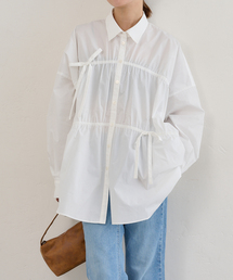 スピック＆スパン ノーブル Spick&Span Noble 24AW ストレートロングオーバーシャツ 長袖 白 ホワイト 24050240610040 スピック＆スパン ノーブル Spick&Span Noble フレアスリーブ