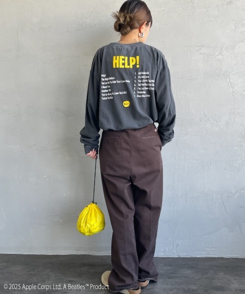 GOOD ROCK SPEED（グッドロックスピード）の「[GOOD ROCK SPEED/グッドロックスピード] 別注 THE BEATLES ロゴプリントロンT(HELP!)（Tシャツ/カットソー・レディース・チャコールグレー・M/L/XL）」の11枚目の写真