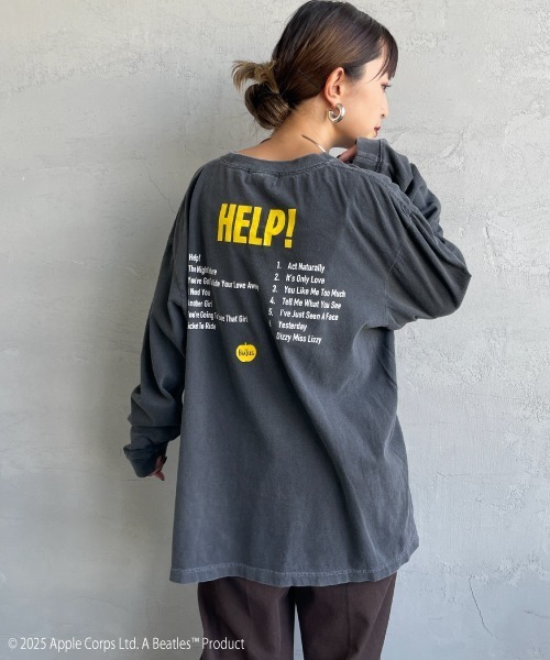 GOOD ROCK SPEED（グッドロックスピード）の「[GOOD ROCK SPEED/グッドロックスピード] 別注 THE BEATLES ロゴプリントロンT(HELP!)（Tシャツ/カットソー・レディース・チャコールグレー・M/L/XL）」の14枚目の写真