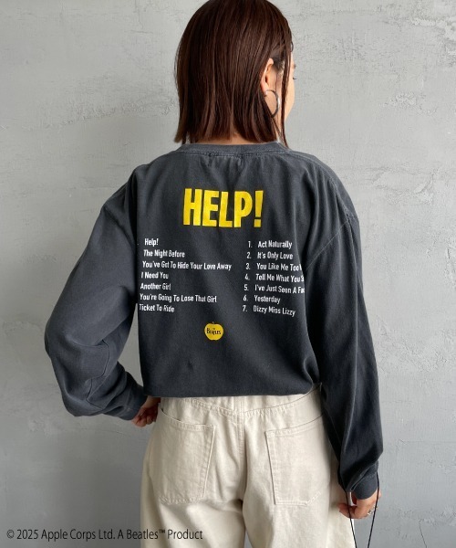 GOOD ROCK SPEED（グッドロックスピード）の「[GOOD ROCK SPEED/グッドロックスピード] 別注 THE BEATLES ロゴプリントロンT(HELP!)（Tシャツ/カットソー・レディース・チャコールグレー・M/L/XL）」の19枚目の写真