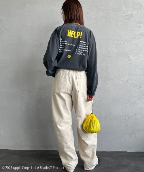 GOOD ROCK SPEED（グッドロックスピード）の「[GOOD ROCK SPEED/グッドロックスピード] 別注 THE BEATLES ロゴプリントロンT(HELP!)（Tシャツ/カットソー・レディース・チャコールグレー・M/L/XL）」の21枚目の写真