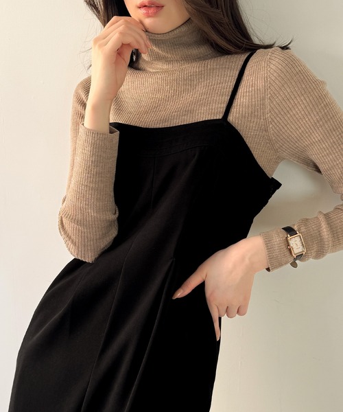 JUNOAH（ジュノア）の「ツータックオールインワン（つなぎ/オールインワン・レディース・ダークグレー/グレー/ブラック・MEDIUM/SMALL/LARGE）」の7枚目の写真