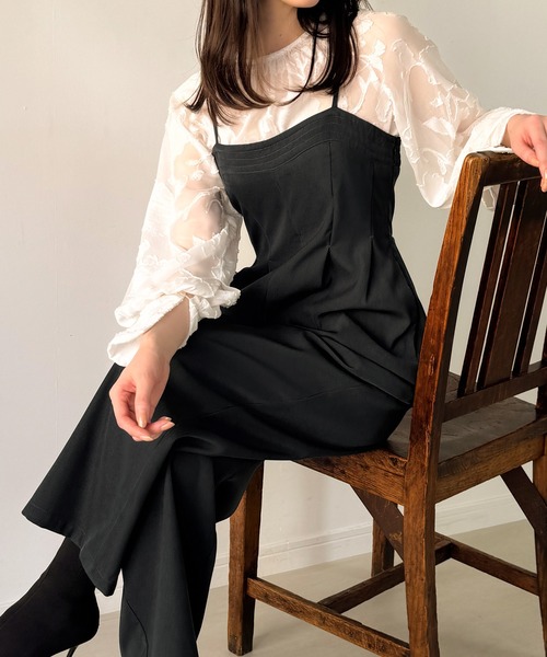 JUNOAH（ジュノア）の「ツータックオールインワン（つなぎ/オールインワン・レディース・ダークグレー/グレー/ブラック・MEDIUM/SMALL/LARGE）」の16枚目の写真