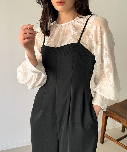 JUNOAH（ジュノア）の「ツータックオールインワン（つなぎ/オールインワン・レディース・ダークグレー/グレー/ブラック・MEDIUM/SMALL/LARGE）」の17枚目の写真