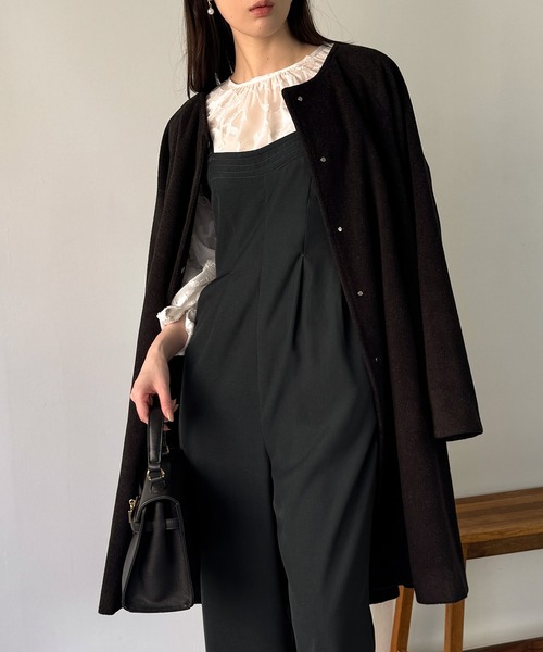 JUNOAH（ジュノア）の「ツータックオールインワン（つなぎ/オールインワン・レディース・ダークグレー/グレー/ブラック・MEDIUM/SMALL/LARGE）」の18枚目の写真