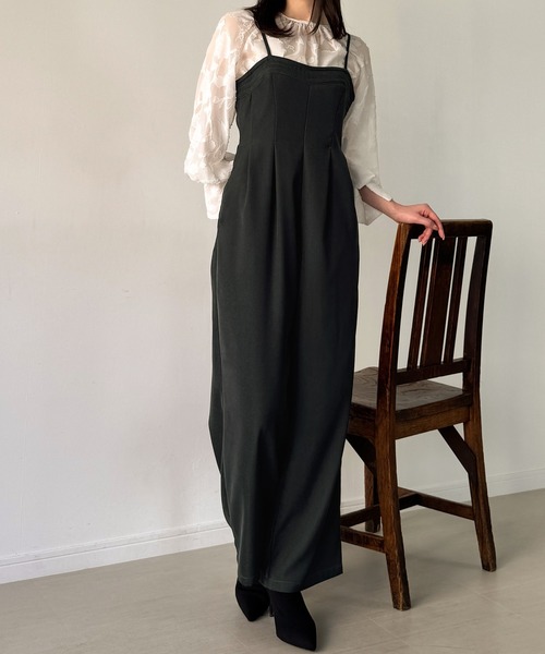 JUNOAH（ジュノア）の「ツータックオールインワン（つなぎ/オールインワン・レディース・ダークグレー/グレー/ブラック・MEDIUM/SMALL/LARGE）」の19枚目の写真