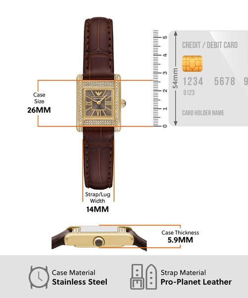 EMPORIO ARMANI（エンポリオアルマーニ）の「エンポリオ・アルマーニ 腕時計 レディース アナログ プロプラネット AR11705（アナログ腕時計・レディース・ブラウン・FREE）」の8枚目の写真