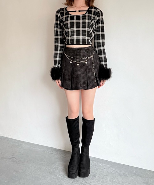 NOMAE（ノーマエ）の「ファーカフスバックリボントップス（Tシャツ/カットソー・レディース・ブラック系その他/ベージュ系その他/グレー系その他・FREE）」の11枚目の写真